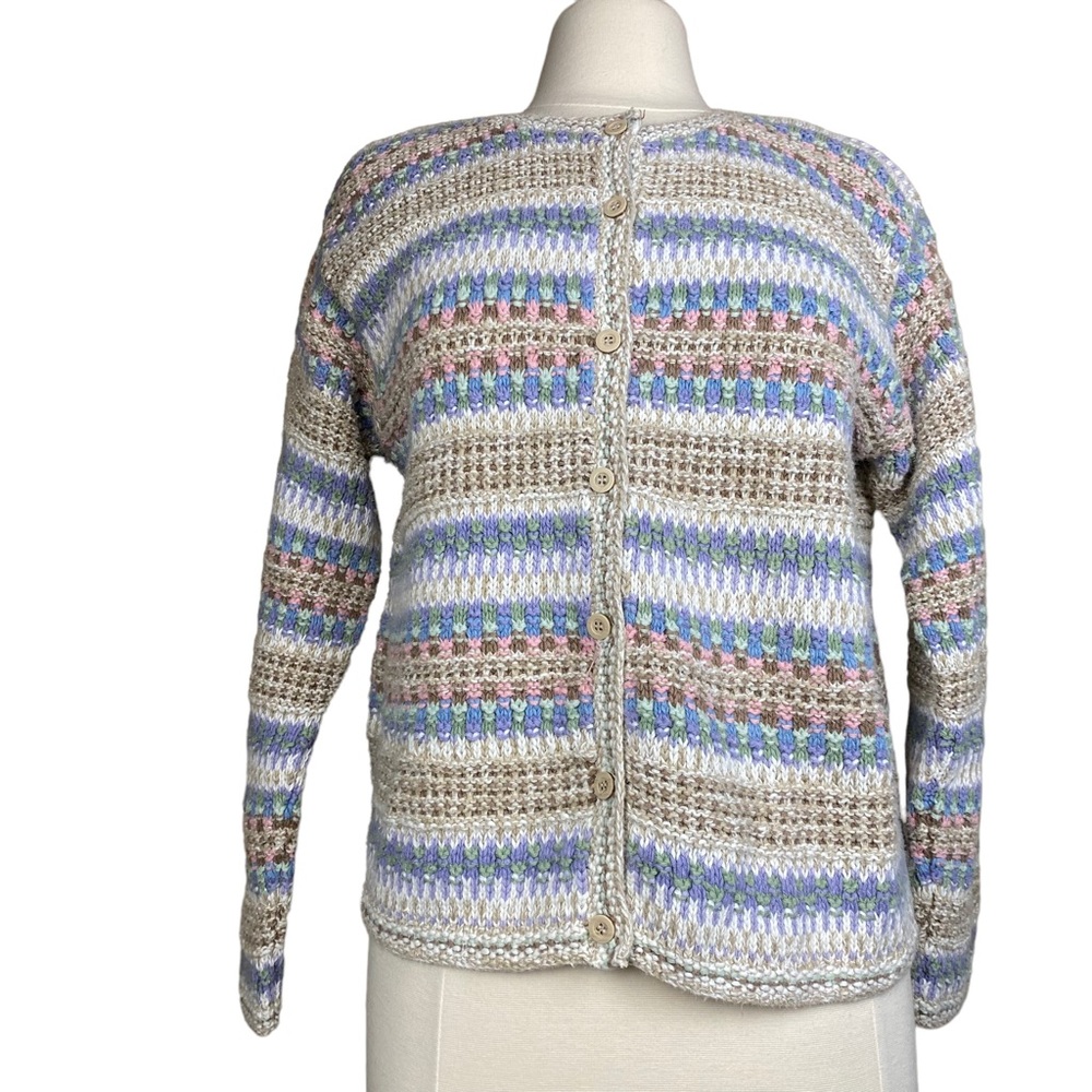 Vintage Y2K Paul Harris Designs Cardigan Sweater Pastel  MEDIUM Cottagecore